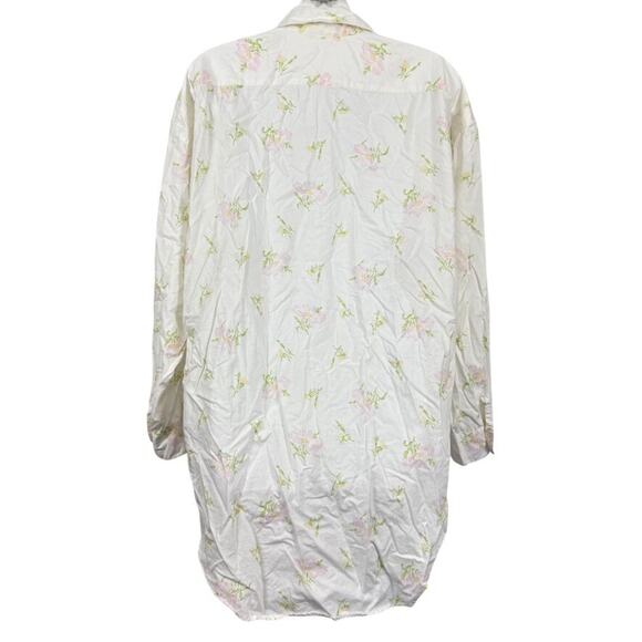 Victorias Secret Gold Label Vintage Button Up Sleep Shirt Long Sleeve Cotton S - Picture 13 of 16